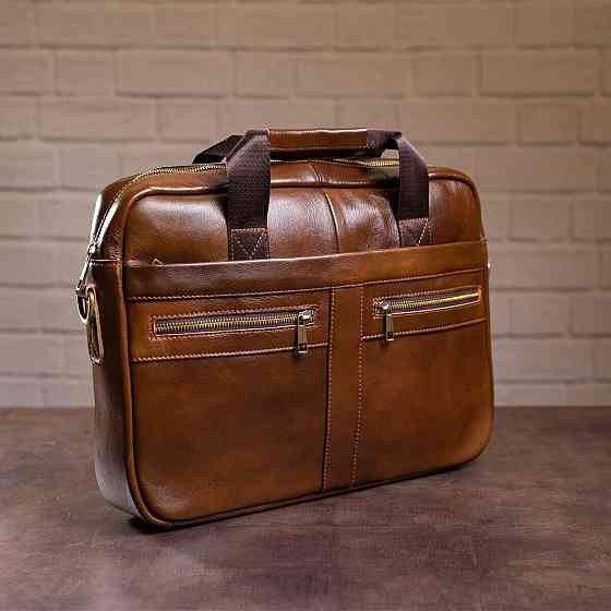 Сумка мужская Vintage 14626 кожаная Коричневая Киев