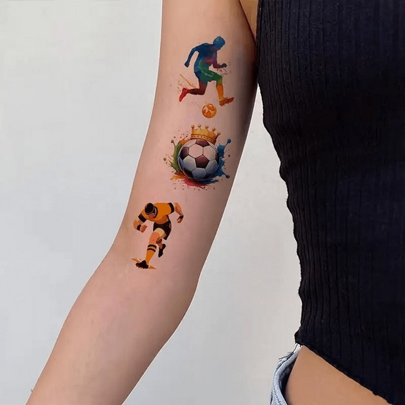 Набір дитячих тимчасових тату "Футбол №1" football-tattoo-mini-set- 10 штук по 12*7 см Вінниця - фото 3