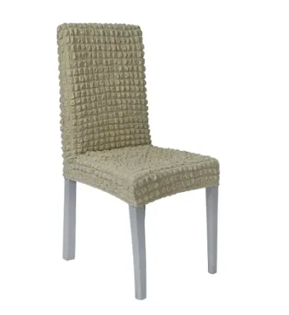 Комплект чехлов на стулья без оборки 6 штук (бежевый) Коломыя