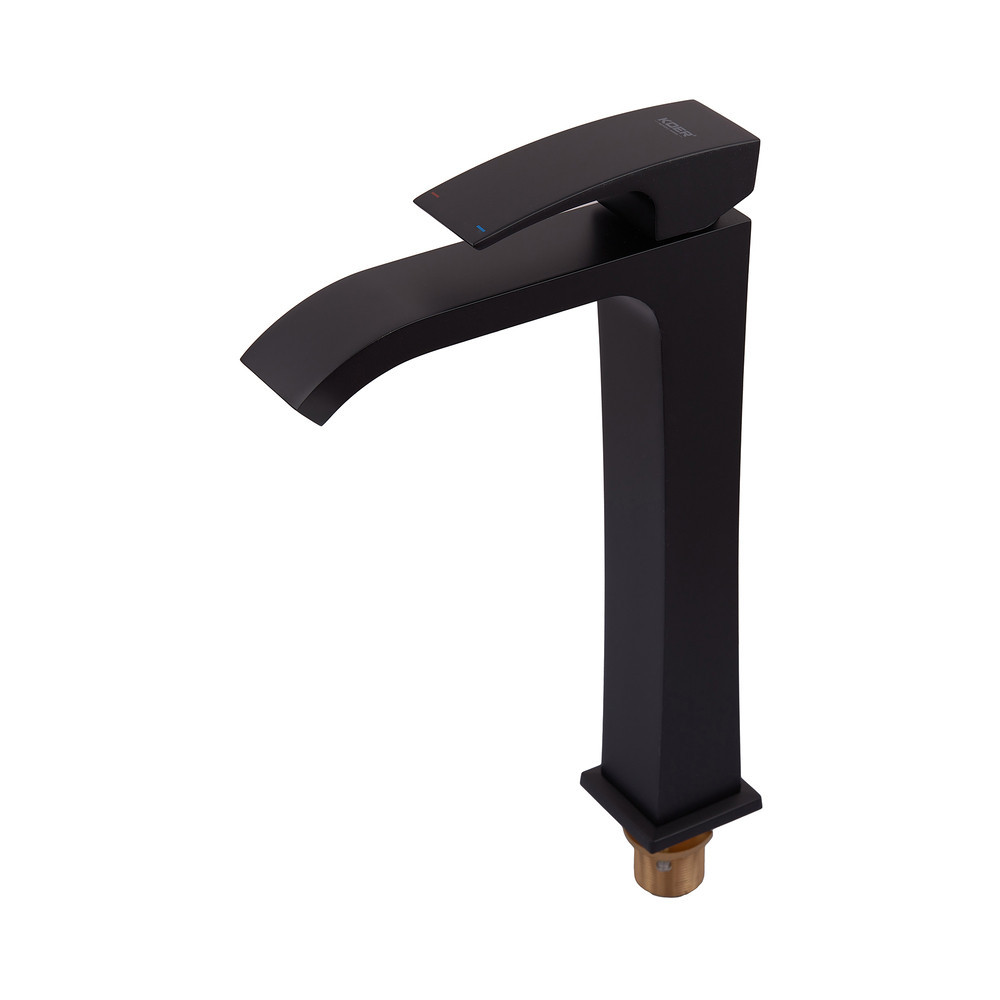 Высокий смеситель для умывальника Koer KB-13007-05 черный (KR3445) Харьков - изображение 7