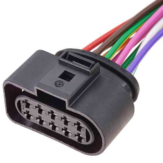Роз'єм конектор с проводом, 10-кон., Фара, 1J0973735, 493577-1, 1813346-1, 42121506R0973735, Audi, Bugatti, Porsche, Seat Київ