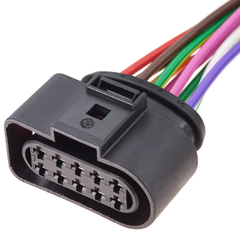 Роз'єм конектор с проводом, 10-кон., Фара, 1J0973735, 493577-1, 1813346-1, 42121506R0973735, Audi, Bugatti, Porsche, Seat Київ - фото 1