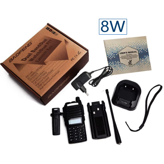 Рація портативна Baofeng UV-82 8 W (радіус 10 км) Чорний Київ