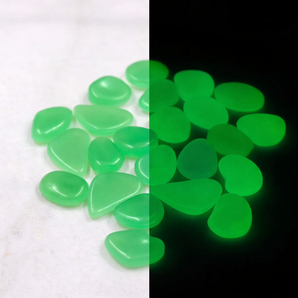 Люмінесцентні камінці для декору 10 штук зелений Київ - фото 5