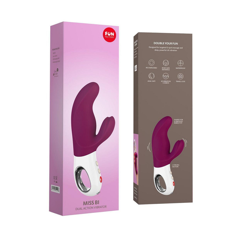Вібратор-кролик Fun Factory MISS BI grape/white (м'яте паковання!!!) Sex Aura Київ - фото 8