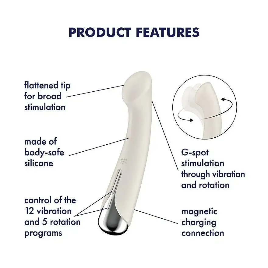Вібратор Satisfyer Spinning G-Spot 1 Beige Львів - фото 7