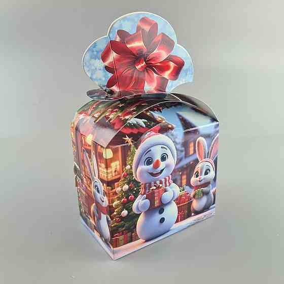 Новогодняя подарочная картонная упаковка для конфет (500грм) №234 