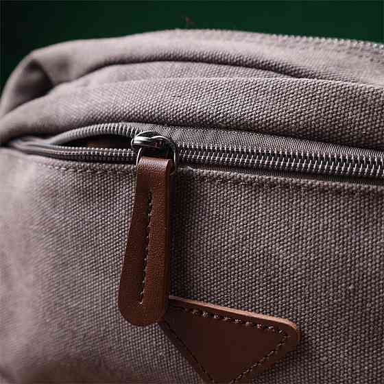 Зручна чоловіча барсетка на два відділення з якісного текстилю Vintage 22230 Сірий Київ
