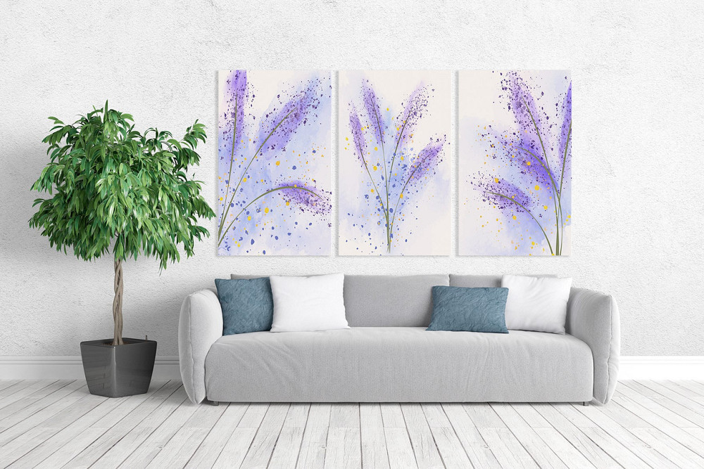 Модульная картина в гостиную / спальню  Квіти       ART-177_3A Киев - изображение 2