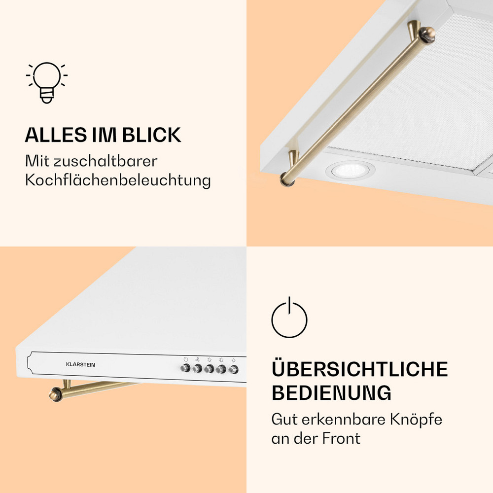 Вытяжка Victoria 60 см ретро-дизайн 644,5 м³/ч 2 светодиодные лампы белого цвета (Германия, читать описание) Ровно - изображение 4