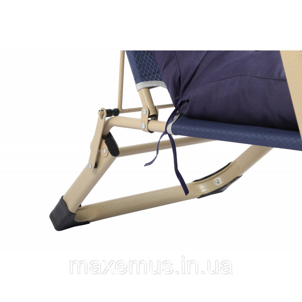 Раскладное кресло шезлонг туристический Bonro 178 см Садовый лежак пляжный шезлонг + подушка синий Мостиська - фото 3