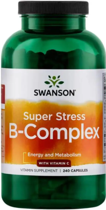 B-Комплекс с витамином C Swanson Super Stress B-Complex with Vitamin C 240 капс Киев - изображение 1
