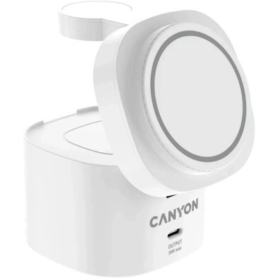 Зарядний пристрій Canyon 4-in-1 wireless charging stand 30W + charger 65W + cable 1.0m white (CNS-WCS405W) Вінниця - фото 9
