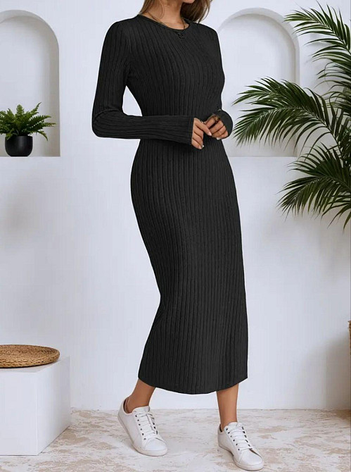 Платье с разрезом на ноге S черный Киев - изображение 3