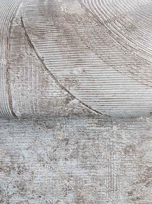 Шпалери вінілові на флізеліні метрові Sintra Edelina геометрія абстракція фігури 3д сірі сріблясті Київ - фото 4