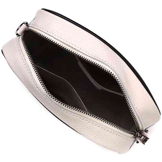 Жіноча сумка через плече на одне відділення з натуральної шкіри Vintage 22383 Біла Київ