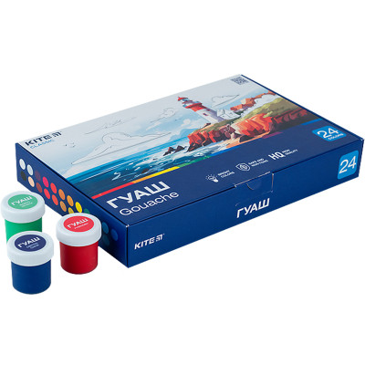 Гуашеві фарби Kite Classic 24 кольорів х 20 мл (K-097) Вінниця - фото 1