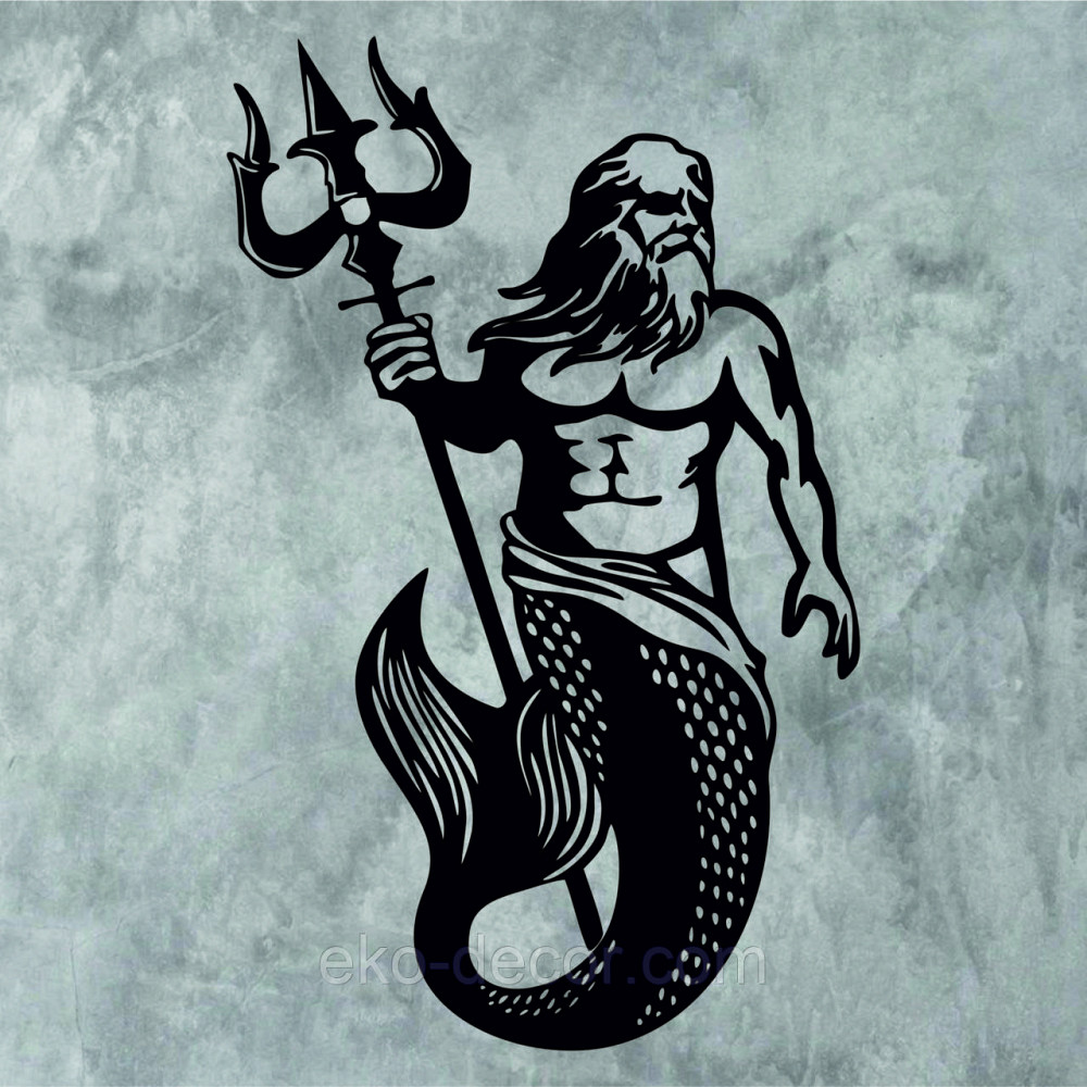 Декоративне настінне Панно «Пасейдон», Декор на стіну 110*69 см, Чорний Київ - фото 6