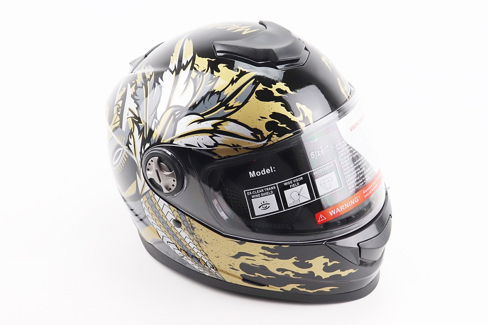 Шолом інтеграл, закритий BLD-М65 М (57-58см), ЧОРНИЙ/ЗОЛОТИСТО-СІРИЙ "Totem" Київ - фото 1