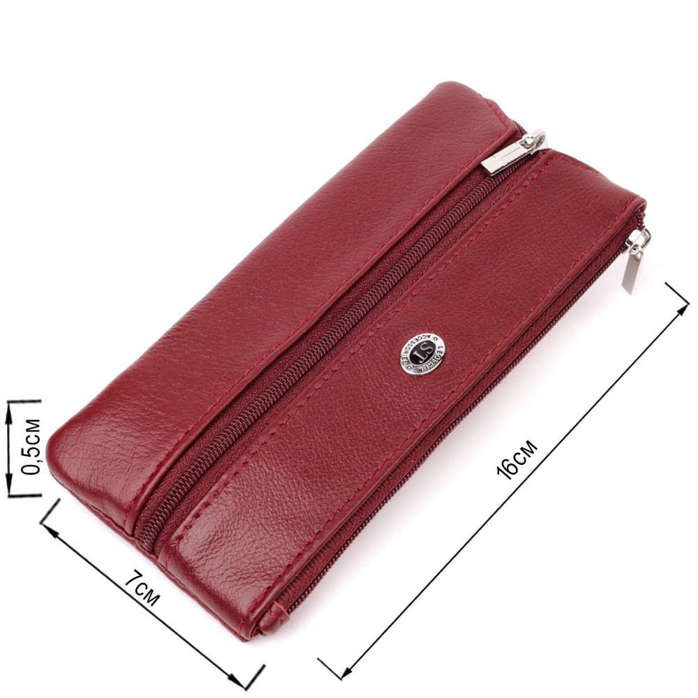 Вместительная ключница из натуральной кожи ST Leather 22508 Бордовый Киев - изображение 3