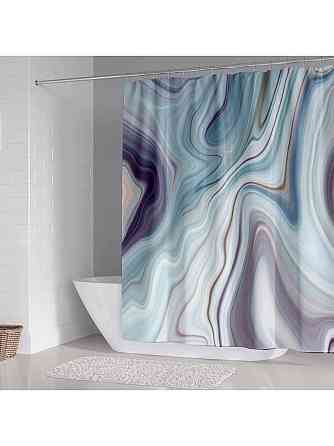 Шторка для ванной и душа с крючками 180x180 см водоотталкивающая, высококачественная шторка для ванны Каменец-Подольский