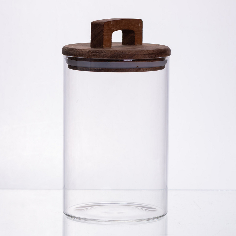 Банка для сипучих продуктів з бамбуковою кришкою 900 мл Київ - фото 1