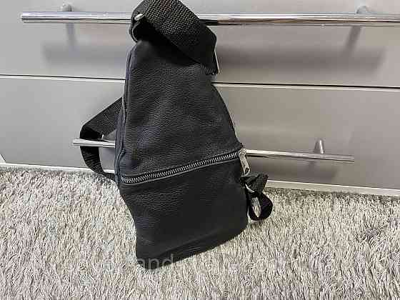 Кожаная мужская сумка-слинг через плечо PS Leather Киев