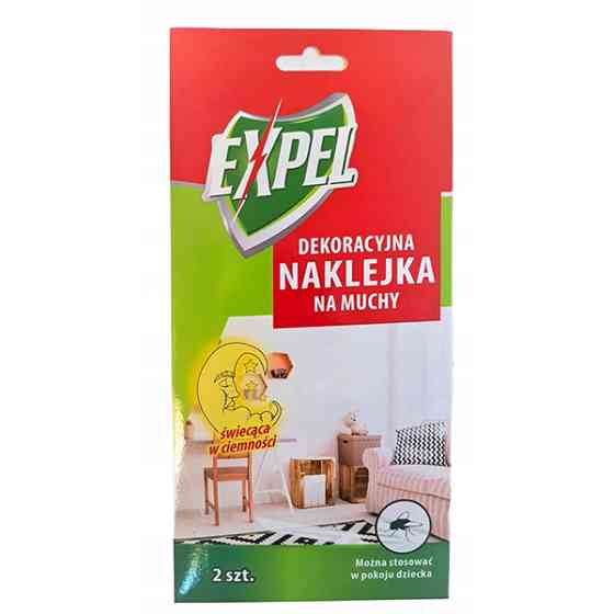 Декоративная светящаяся наклейка для мух EXPEL, 2 шт Киев