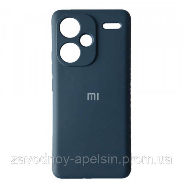 Xiaomi Redmi Note 13 Pro+ Plus Силіконовий чохол Мікрофібра (синій) Одеса - фото 1