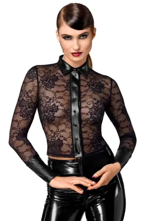 Блуза Noir Handmade F377 Noirelle Lace Button-up Shirt M Львов