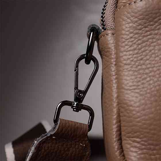 Женская стильная сумка из натуральной кожи Бежевая (Vintage) Киев