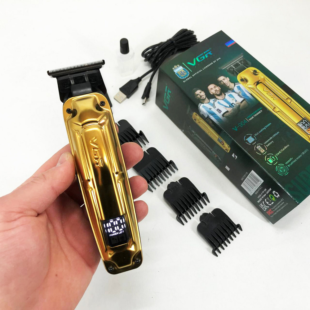 Професійна машинка для стрижки волосся на акумуляторі, Набір машинок для стрижки Тример скронь HE-32 Івано-Франківськ - фото 4