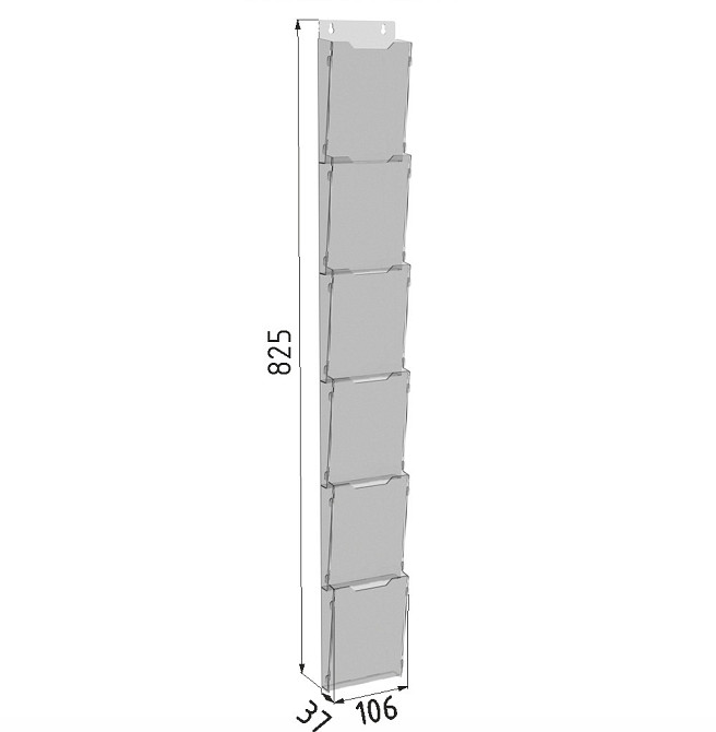 Буклетниця EKOSTAR для буклетів 106х825 6 ярусна Київ - фото 3