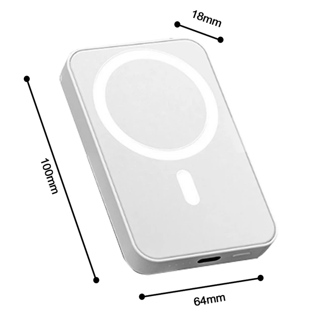 Повербанк MagSafe mini 5000 мАч 20Вт Power Bank беспроводной USB Type-C Черный Киев - изображение 6