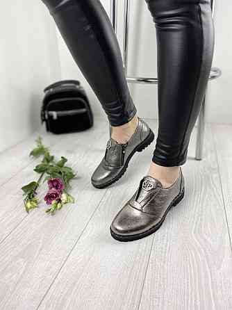 D and V Туфлі жіночі D and V 2708 срібні (весна-осінь, шкіра натуральна) (2235) Коломыя