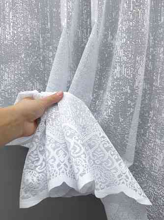 Тюль VR-Textil 2139т Мармур Жакард Білий 200х270 см (43-431) Київ
