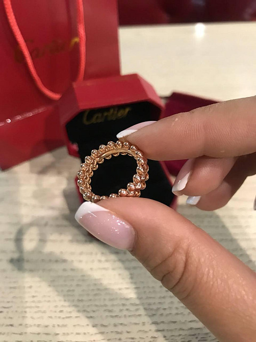 Cartier кільце зубчики в рожевому золоті/карті кільце зубчики рожеве золото Одеса - фото 3