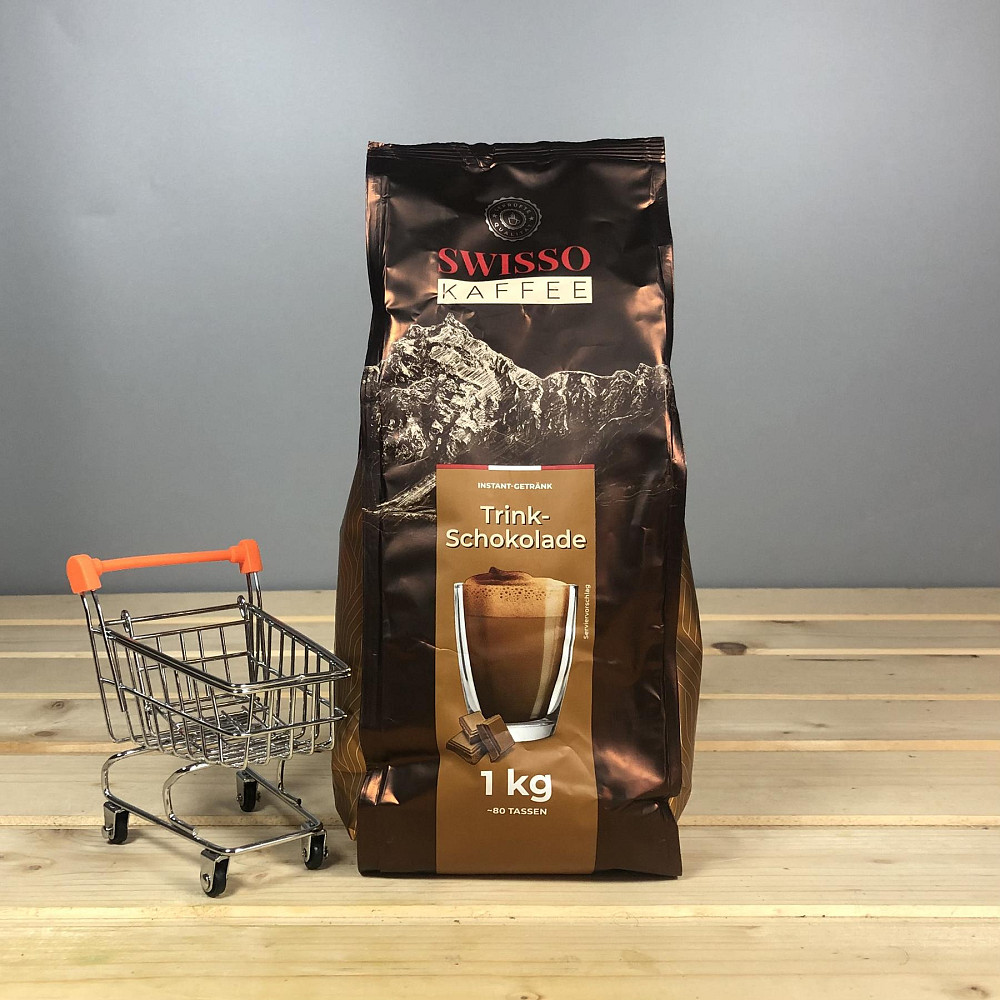 Горячий шоколад Swisso Kaffee Trink-Schocolade 1 кг Германия Виноградов - изображение 1