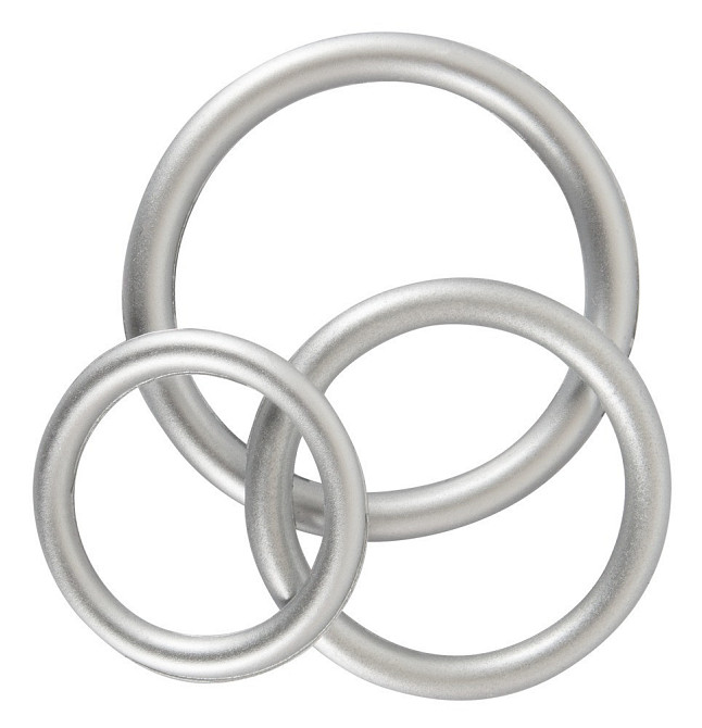 Набір ерекційних кілець - Metallic Silicone Cock Ring Set Sex Aura Київ - фото 10