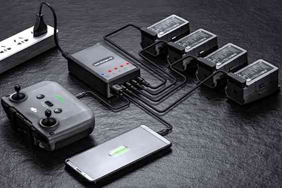 Зарядка DJI Air 2S / Mavic Air 2 на 4 аккумулятора пульт телефон STARTRC 1110148 Киев