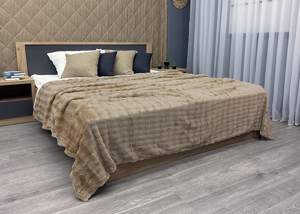 Плед-покривало 200х230 см (+-5см) Soft Night Темно-бежевий (87-135) Київ - фото 2