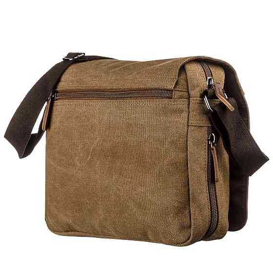 Текстильна сумка для ноутбука 13 дюймів через плече Коричнева (Vintage) Київ