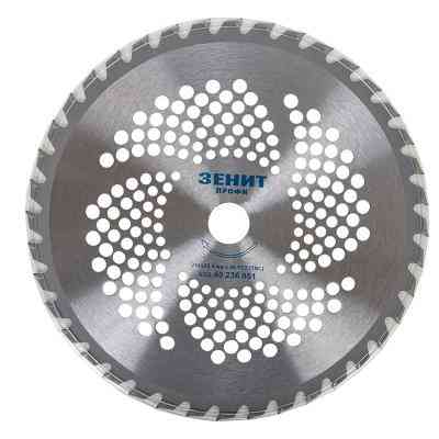 Ніж для газонокосарки Зеніт &quot;ПРОФІ&quot; до садового тримера 255х25.4 мм 40 ТВС зубців (40236051) Вінниця