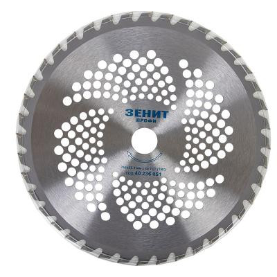 Ніж для газонокосарки Зеніт &quot;ПРОФІ&quot; до садового тримера 255х25.4 мм 40 ТВС зубців (40236051) Вінниця - фото 1