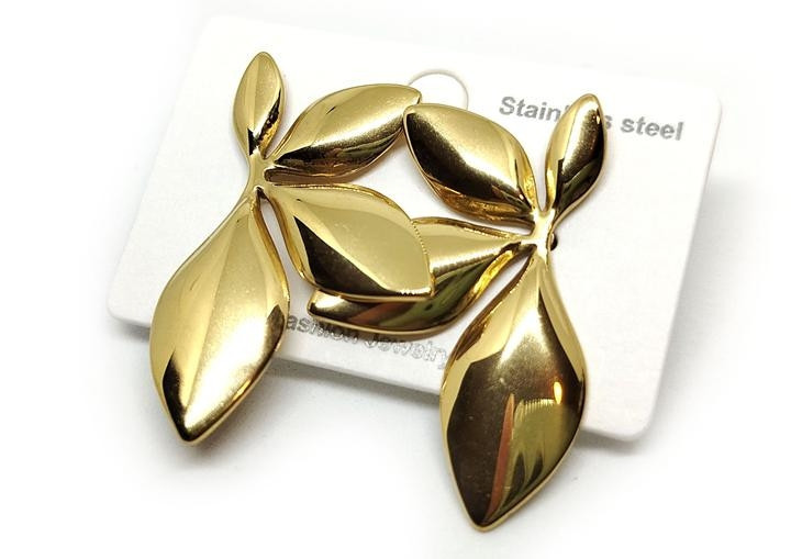 Серьги женские большие Листики Киев - изображение 1