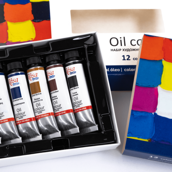 Набор масляных красок 12×10мл ROSA Studio Киев