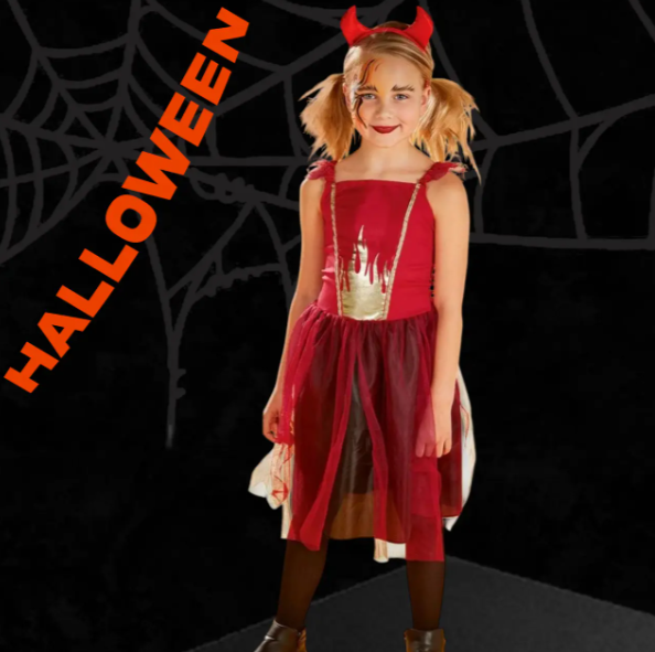 Костюм для Хелловін для дівчинки Дияволиця М червоно-чорний Київ - фото 1