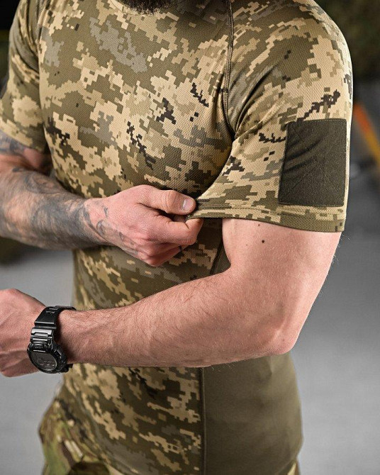 Тактическая потоотводящая футболка SSO пиксель Одесса - изображение 6