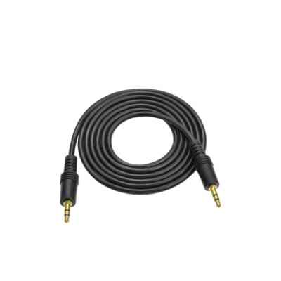 Кабель мультимедийный 3.5mm M to 3.5mm M 1.5m black Voltronic (YT-AUXGJ(M)/(M)-1.5-B) Винница