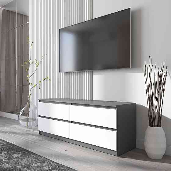 Тумба под телевизор VAYS R-6, 4 ящика без ручек, ЛДСП, 140×40×53 см Львов